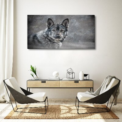 Obraz canvas Portrét sivého psa