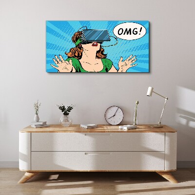 Obraz canvas Prekvapenie vo virtuálnej realite