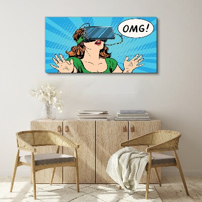 Obraz canvas Prekvapenie vo virtuálnej realite