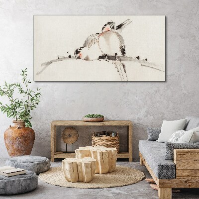 Obraz Canvas Milujte vtáky na konári