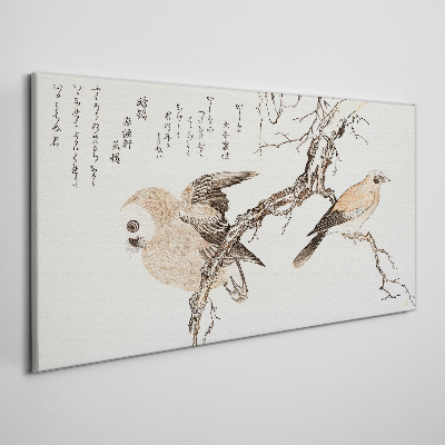Obraz Canvas Ázie vetvy zvierat vtákov