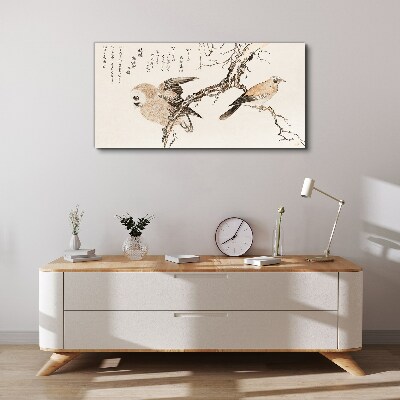 Obraz Canvas Ázie vetvy zvierat vtákov