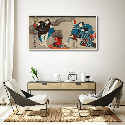 Obraz Canvas V tradičnom štýle scéna s ohňom