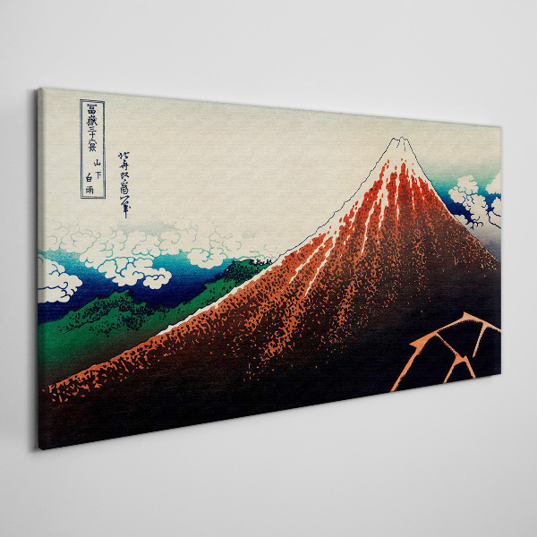 Obraz Canvas Sopka Fuji vo farbách Japonska