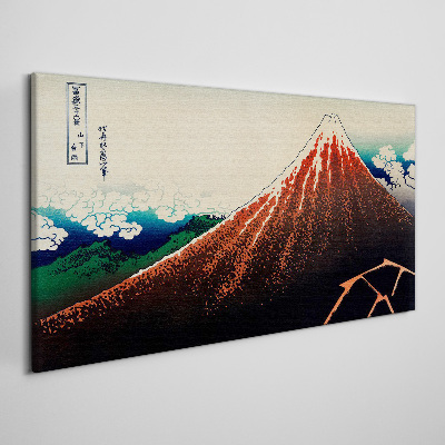 Obraz Canvas Sopka Fuji vo farbách Japonska