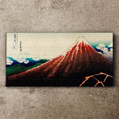 Obraz Canvas Sopka Fuji vo farbách Japonska