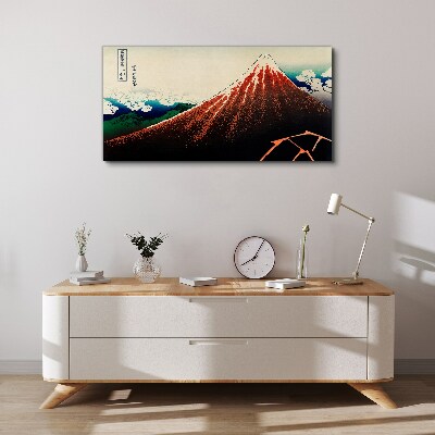 Obraz Canvas Sopka Fuji vo farbách Japonska