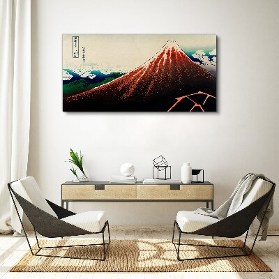 Obraz Canvas Sopka Fuji vo farbách Japonska