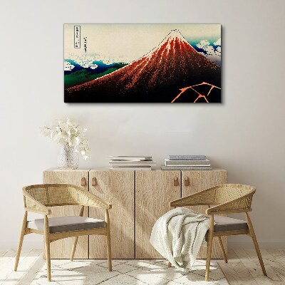 Obraz Canvas Sopka Fuji vo farbách Japonska