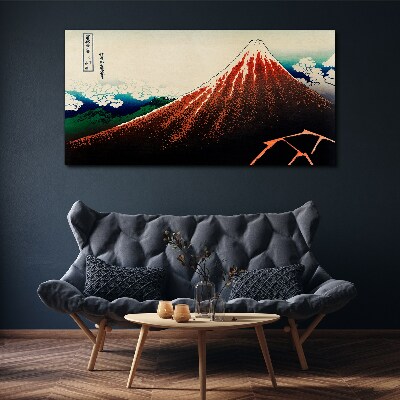 Obraz Canvas Sopka Fuji vo farbách Japonska