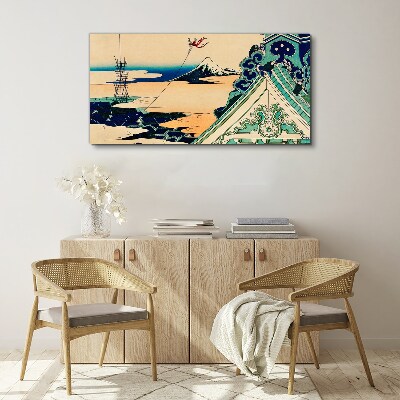 Obraz Canvas Zimná krajina s šarkanom