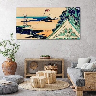 Obraz Canvas Zimná krajina s šarkanom