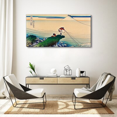 Obraz Canvas Rybári pri brehu