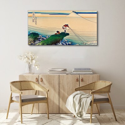 Obraz Canvas Rybári pri brehu