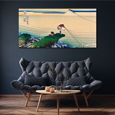 Obraz Canvas Rybári pri brehu