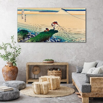 Obraz Canvas Rybári pri brehu