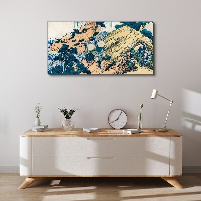 Obraz Canvas Scéna z japonskej dediny
