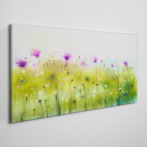 Obraz canvas Kvetinová krajina v pastelových odtieňoch