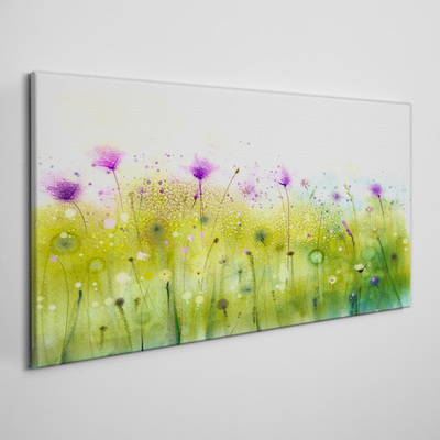 Obraz canvas Kvetinová krajina v pastelových odtieňoch