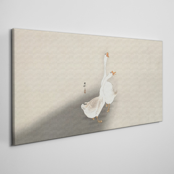 Obraz Canvas Husi na minimalistickom pozadí