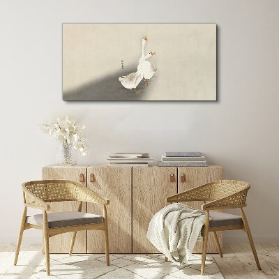 Obraz Canvas Husi na minimalistickom pozadí