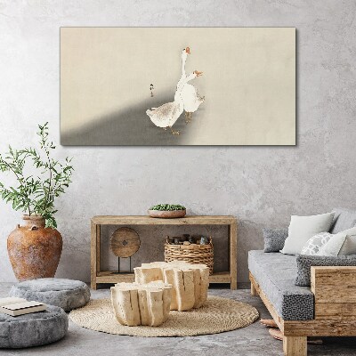 Obraz Canvas Husi na minimalistickom pozadí