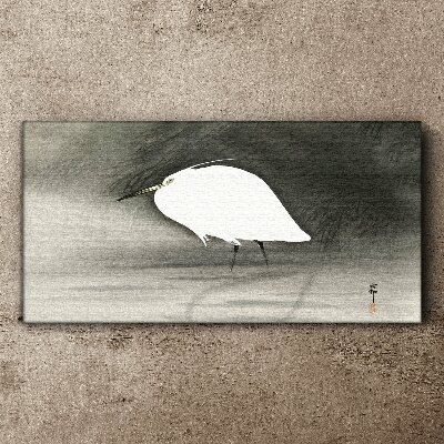Obraz Canvas Biela volavka v hmle