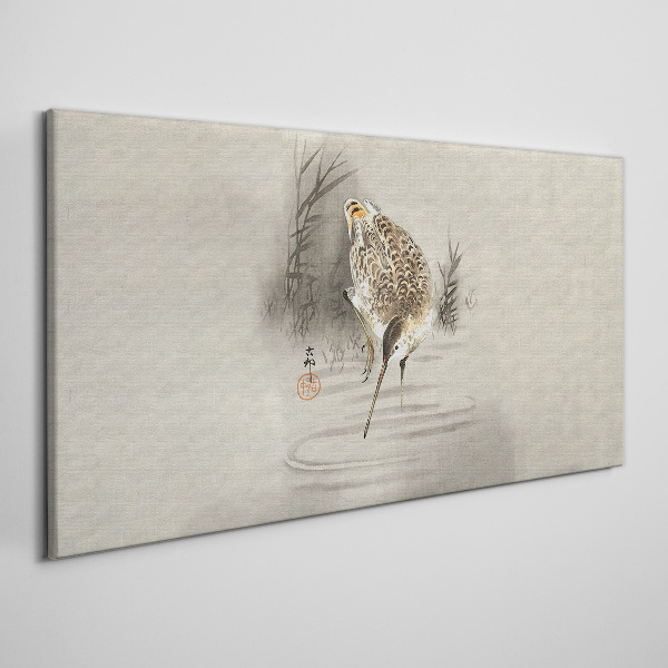 Obraz Canvas Tajomný vták v jemnej krajine