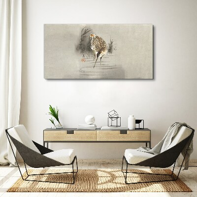 Obraz Canvas Tajomný vták v jemnej krajine