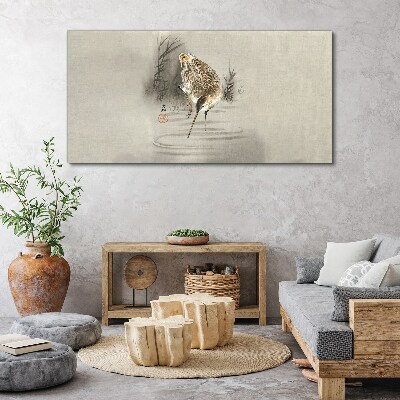 Obraz Canvas Tajomný vták v jemnej krajine