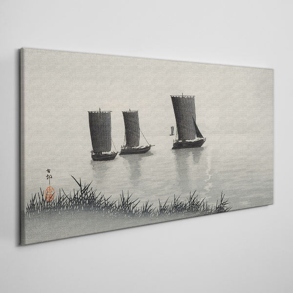 Obraz Canvas Tichý prístav v odtieňoch sivej