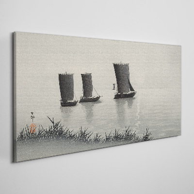 Obraz Canvas Tichý prístav v odtieňoch sivej