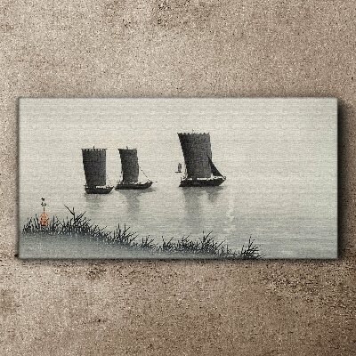 Obraz Canvas Tichý prístav v odtieňoch sivej