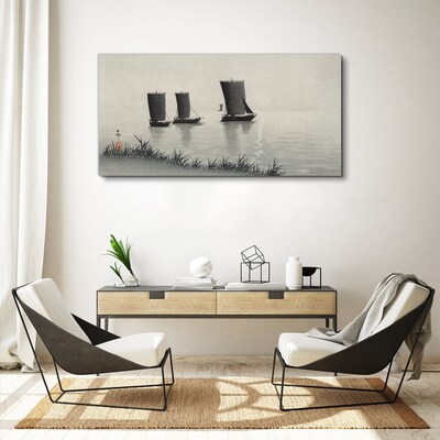 Obraz Canvas Tichý prístav v odtieňoch sivej