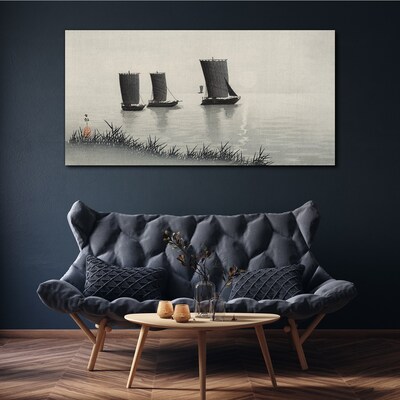Obraz Canvas Tichý prístav v odtieňoch sivej