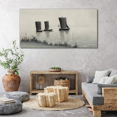 Obraz Canvas Morské lodi vodné obloha