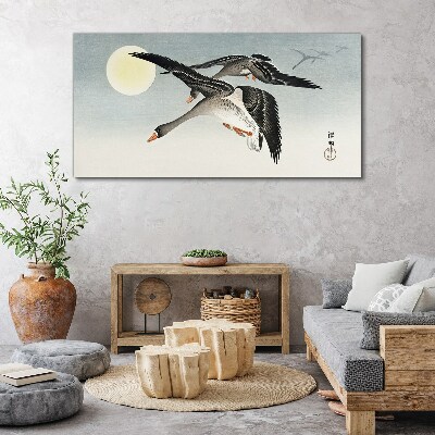 Obraz Canvas Husi v lete za splnu