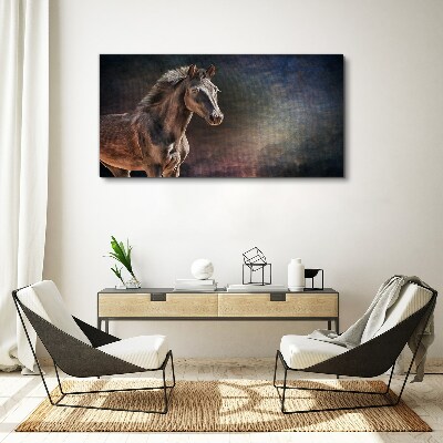 Obraz canvas Portrét koňa na abstraktnom pozadí