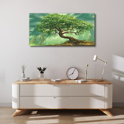 Obraz canvas Zelený kútik s čarovným stromom
