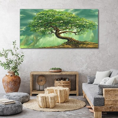 Obraz canvas Zelený kútik s čarovným stromom