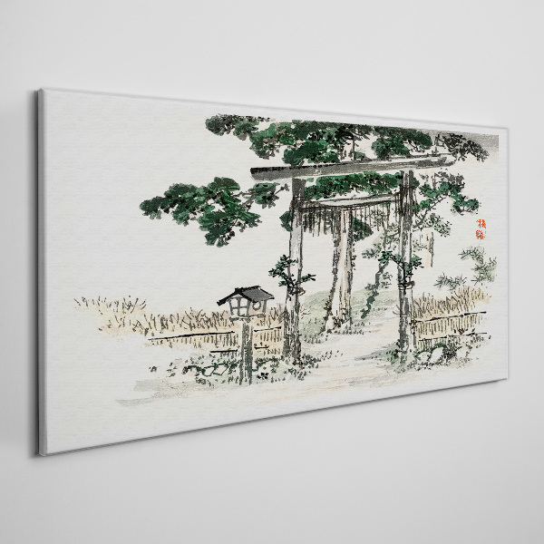 Obraz Canvas Brána Torii v pokojnej krajine