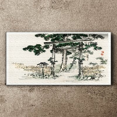 Obraz Canvas Brána Torii v pokojnej krajine