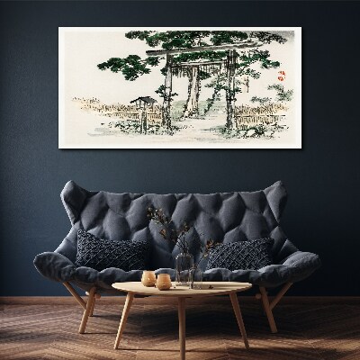 Obraz Canvas Brána Torii v pokojnej krajine