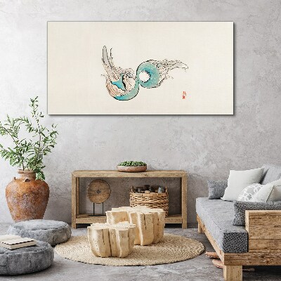 Obraz Canvas Japonská ilustrácia rýb