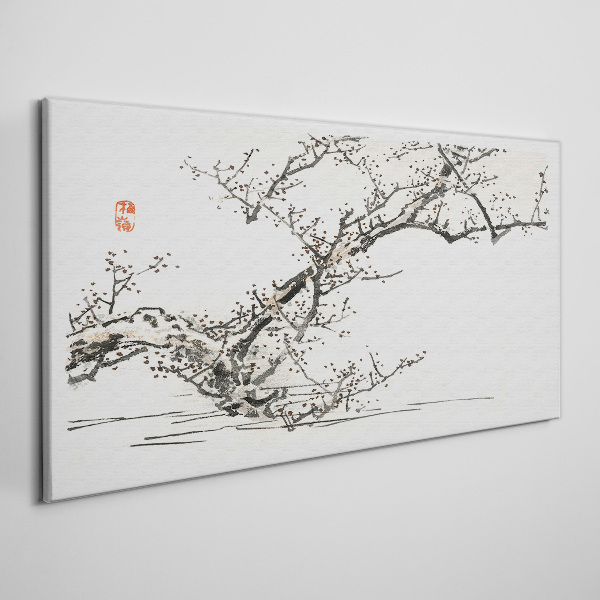 Obraz Canvas Kvitnúca vetva v japonskom štýle