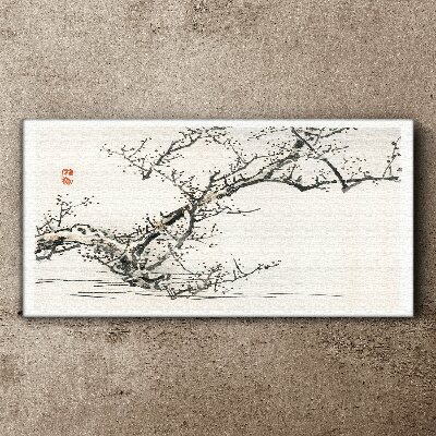 Obraz Canvas Kvitnúca vetva v japonskom štýle