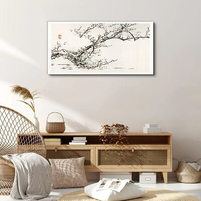 Obraz Canvas Kvitnúca vetva v japonskom štýle
