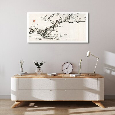 Obraz Canvas Kvitnúca vetva v japonskom štýle