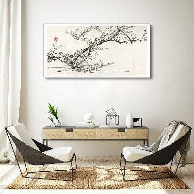 Obraz Canvas Kvitnúca vetva v japonskom štýle