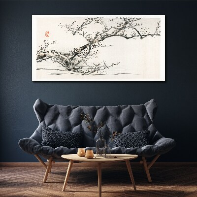 Obraz Canvas Kvitnúca vetva v japonskom štýle